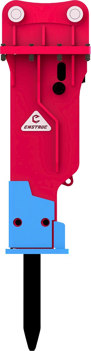 Silenced hydraulic breaker for construction excavator