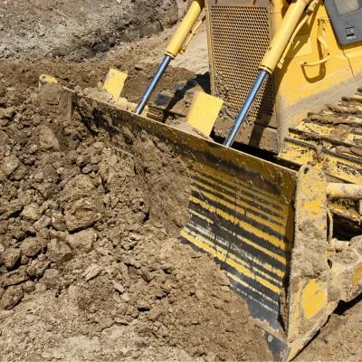 Enstruc straight dozer blade attachment for CAT and Komatsu bulldozers in construction and mining