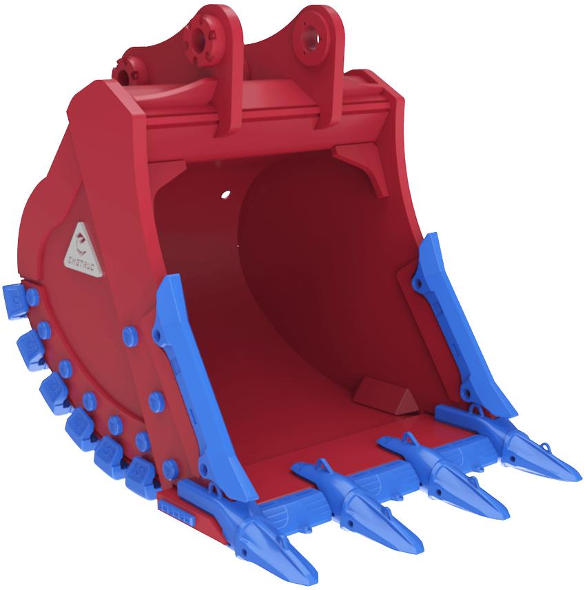 Enstruc extreme duty quarry excavator bucket designed for high-impact and abrasive rock conditions